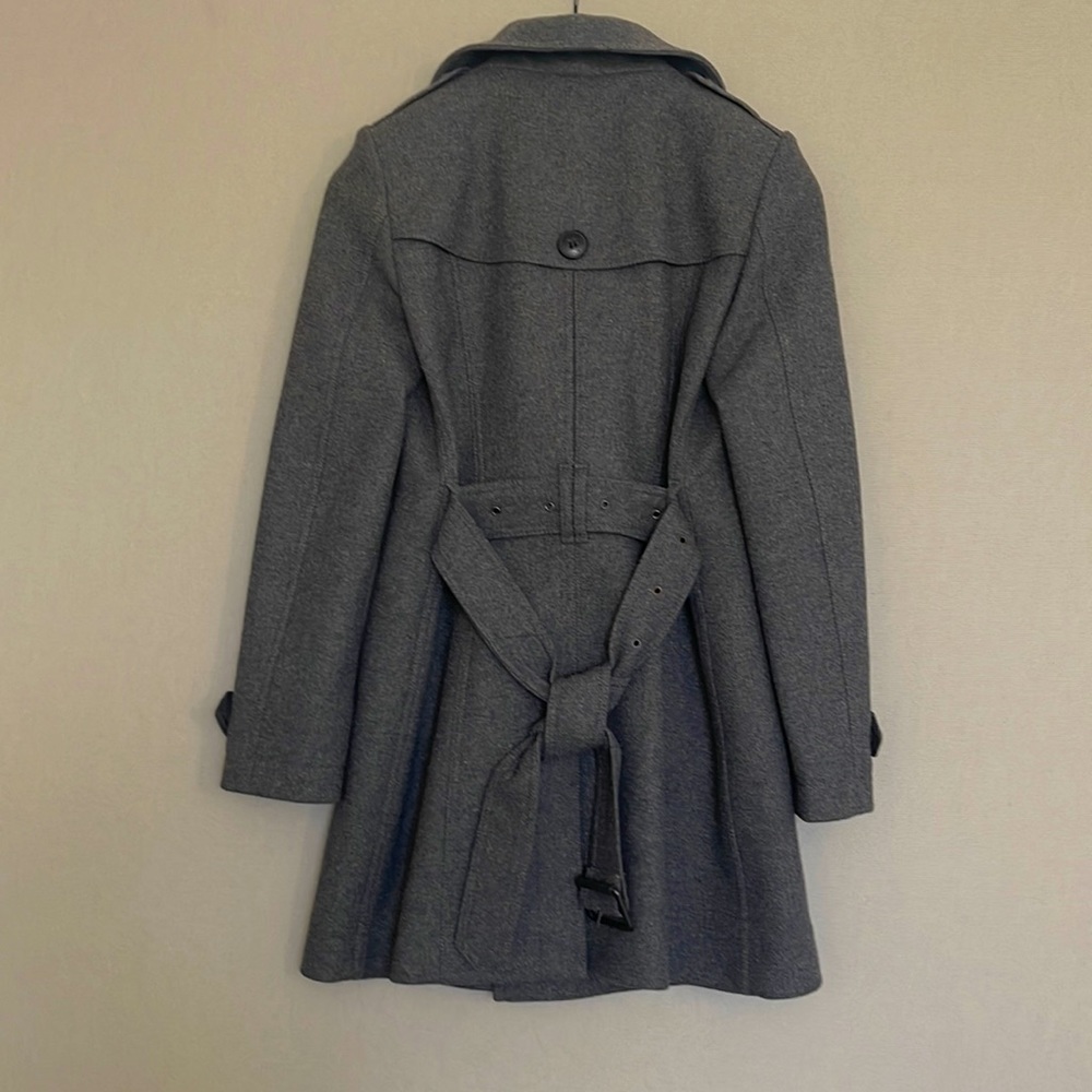 Burberry Brit Funnel Neck Wool Cashmere Trench Coat - Picture 4 of 9